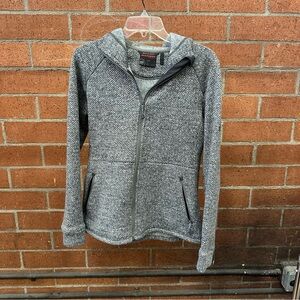 Mammut Gray Textured Full-Zip Hooded Jacket
